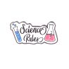 Pin's Erlenmeyer, tube à essai, Science Rules Clj Charles Le Jeune