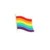 Pin's Gay pride, Drapeau flottant arc en ciel Clj Charles Le Jeune