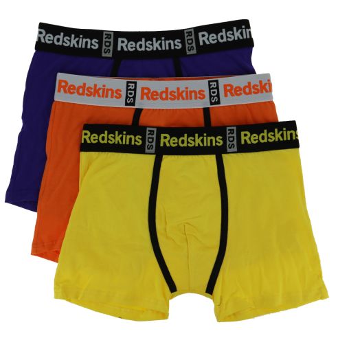 3 Boxers Redskins, Badrio, Violet Orange Jaune Redskins
