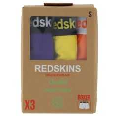 3 Boxers Redskins, Badrio, Violet Orange Jaune Redskins 2