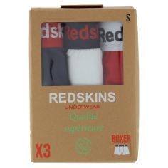 3 Boxers Redskins, Badrio, Marine Rouge Blanc Redskins 2