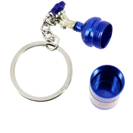 Porte clés NOS, oxyde nitreux Bleu anodisé, voiture de course Tuning Clj Charles Le Jeune