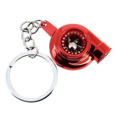Porte clés Turbo Rouge anodisé, voiture de course Tuning Clj Charles Le Jeune