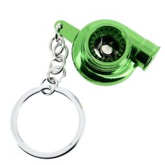 Porte clés Turbo vert anodisé, voiture de course Tuning Clj Charles Le Jeune