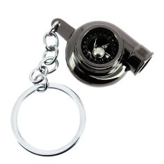 Porte clés Turbo anthracite obsidium anodisé, voiture de course Tuning Clj Charles Le Jeune