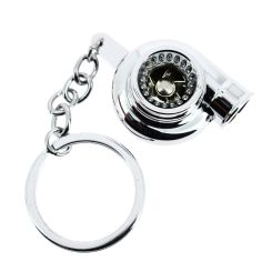 Porte clés Turbo chromé, voiture de course Tuning Clj Charles Le Jeune