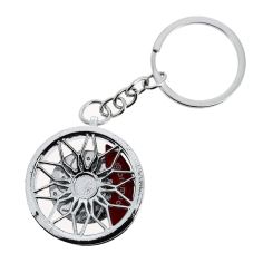 Porte clés Jantes Sport Argenté, voiture de course Clj Charles Le Jeune