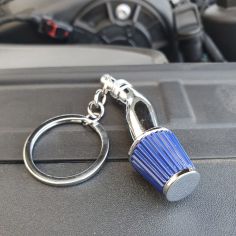 Porte clés filtre à air sport bleu, voiture de course Clj Charles Le Jeune 2
