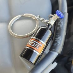 Porte clés NOS, oxyde nitreux Noir, voiture de course Tuning Clj Charles Le Jeune 2