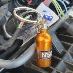 Porte clés NOS, oxyde nitreux Orange anodisé, voiture de course Tuning Clj Charles Le Jeune 2