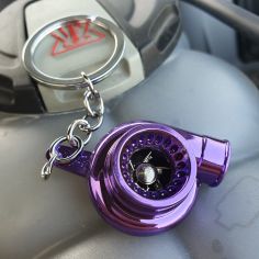 Porte clés Turbo Violet anodisé, voiture de course Tuning Clj Charles Le Jeune 2