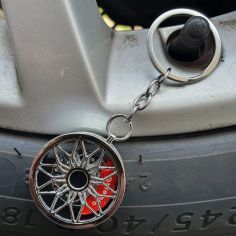 Porte clés Jantes Sport Anthracite, voiture de course Clj Charles Le Jeune 2