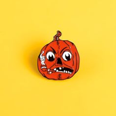Pin's Halloween, Citrouille avec sa pipe Clj Charles Le Jeune 2