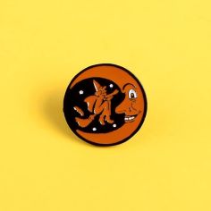 Pin's Halloween, Lune et sorcière sur son balai Clj Charles Le Jeune 2