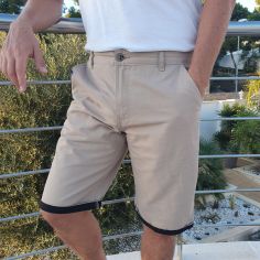 Bermuda Mariner, Avec revers, Duran, gris cendre ourlet marine Mariner 2