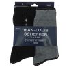 10 paires de chaussettes homme Jean Louis Scherrer, Wallace - Noir gris anthracite. Motif discret Jean Louis Scherrer