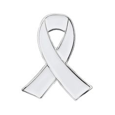 Pin's Ruban Blanc - Sensibilisation contre les violences faites aux femmes Clj Charles Le Jeune