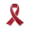 Pin's Ruban Rouge - Sida VIH - maladie cardiaque et d’accident vasculaire cérébral Clj Charles Le Jeune