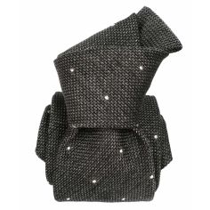 Cravate grenadine de soie, Segni & Disegni, Vicence, Gris Segni et Disegni