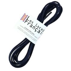 lacets ronds 2mm, coton ciré, Bleu Marine - La Navale Les Lacets Français 2