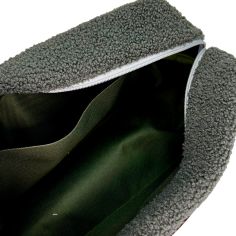 Trousse de toilette Bouclette Kaki, Taille M, confectionnée en France Emmanuel Création 2