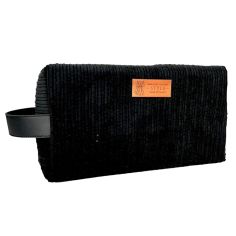 Trousse de toilette Velours Noir, Taille M, confectionnée en France Emmanuel Création