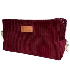 Trousse de toilette Velours Lie de vin, Taille M, confectionnée en France Emmanuel Création 2