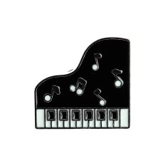 Pin's Piano noir et notes de musique Clj Charles Le Jeune