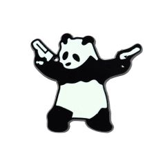 Pin's Panda armé Clj Charles Le Jeune