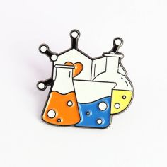 Pin's verrerie de chimie et molécules Clj Charles Le Jeune 2