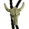 Bolo, Cravate Texane - Tête de vache - Bronze antique Clj Charles Le Jeune