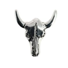 Bolo, Cravate Texane - Tête de vache - Argenté Clj Charles Le Jeune 2