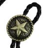 Bolo, Cravate Texane - Bouclier avec étoile - Bronze antique Clj Charles Le Jeune
