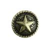 Bolo, Cravate Texane - Bouclier avec étoile - Bronze antique Clj Charles Le Jeune