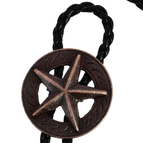 Bolo, Cravate Texane - Etoile de Sherif - Cuivre ancien Clj Charles Le Jeune