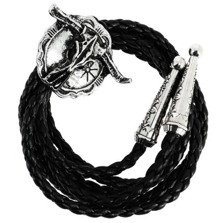 Bolo, Cravate Texane - Tête de buffle - Argenté Clj Charles Le Jeune