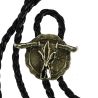 Bolo, Cravate Texane - Tête de buffle - Bronze antique Clj Charles Le Jeune