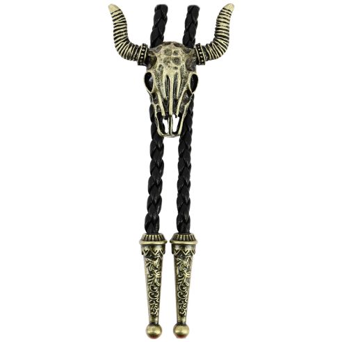 Bolo, Cravate Texane - Tête de vachette - Bronze antique Clj Charles Le Jeune
