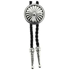 Bolo, Cravate Texane - Bouclier rond - Argenté Clj Charles Le Jeune