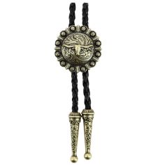 Bolo, Cravate Texane - Bouclier à tête de buffle - Bronze antique Clj Charles Le Jeune