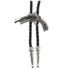 Bolo, Cravate Texane - Revolver - Colt - Argenté Clj Charles Le Jeune