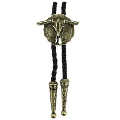 Bolo, Cravate Texane - Tête de buffle - Bronze antique Clj Charles Le Jeune
