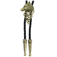 Bolo, Cravate Texane - Loup - bronze antique Clj Charles Le Jeune