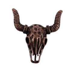 Bolo, Cravate Texane - Tête de vachette - Cuivre antique Clj Charles Le Jeune 2