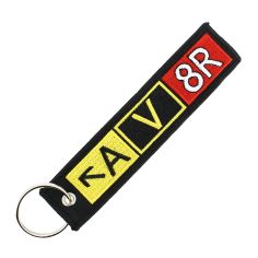 Porte clés A V 8R Noir Clj Charles Le Jeune