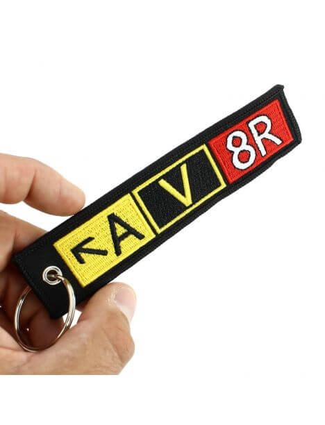 Porte clés A V 8R Noir Clj Charles Le Jeune