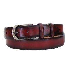 Ceinture cuir Sicilia, couleur bordeaux, 3,5cm Robert Charles