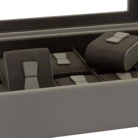 Ecrin 10 montres, Bond, gris intérieur marron, vitré Friedrich 23