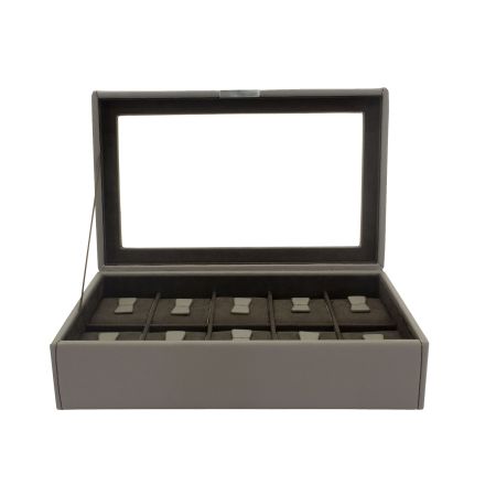 Ecrin 10 montres, Bond, gris intérieur marron, vitré Friedrich 23