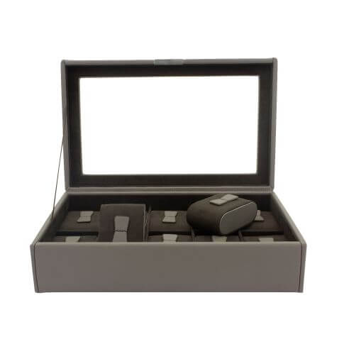 Ecrin 10 montres, Bond, gris intérieur marron, vitré Friedrich 23